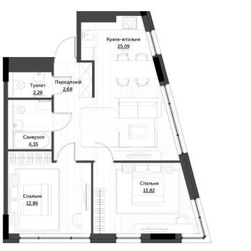 Велика 2-кімнатна квартира в ЖК Lucky Land — $123 545, БЕЗ КОМІСІЇ!