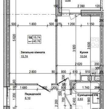 Продаж 1 кімнатної квартири с. Новосілки Фастівського р-ну жк Атлант ЖК Атлант