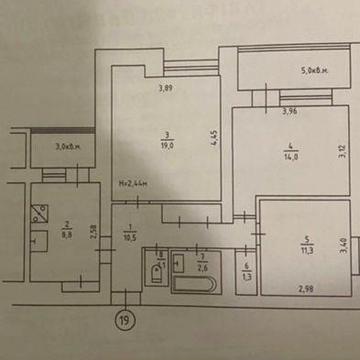 Продам  3 к квартиру Центр м Либідська