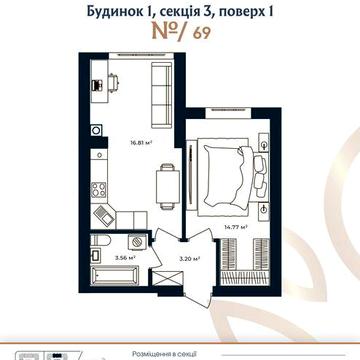 ГОТОВА однокімнатна квартира 38,38м² від забудовника кредит ЖК Європейські Липки