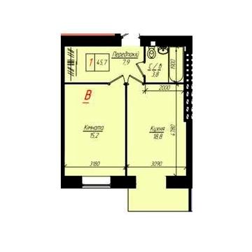 ПРОДАЖ/ОБМІН 1к квартира, 45,5 м² (р-н Кутківці), м.Тернопіль ЖК Глибока Долина 19