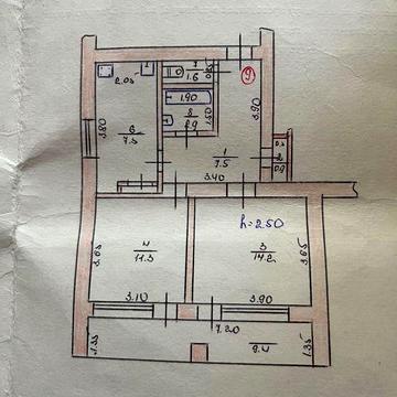 Продаю двох кімнатну квартиру в центрі