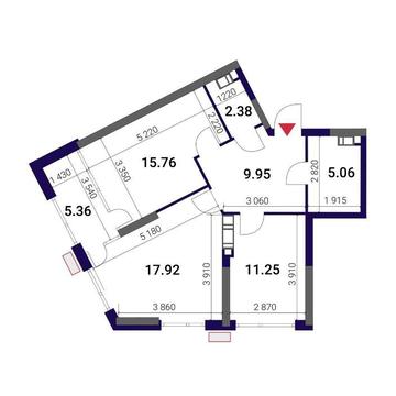 2к квартира 68 м2, ЖК Грейт (Great), 11 буд., 2R4, 22 поверх. Без%. ЖК Грейт Great