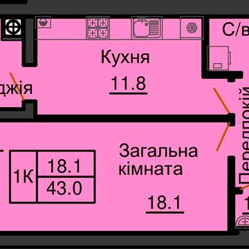 Продаж 1 к.кв ЖК Софія Резиденція, від забудовника Мартинова А.М. ЖК Софія Резиденція
