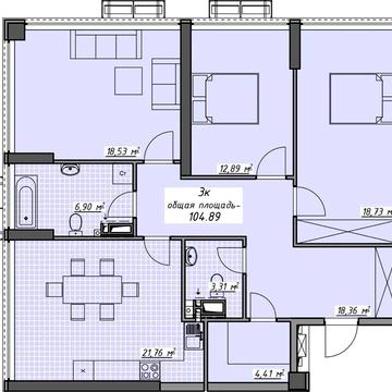 Продам 3 к квартиру в ЖК Атмосфера. Собственник. ЖК Атмосфера