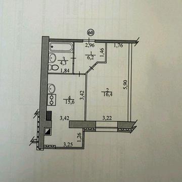 42.5 м2  Будинок здан!Продаж 1 кім квартири ЖК лісовий