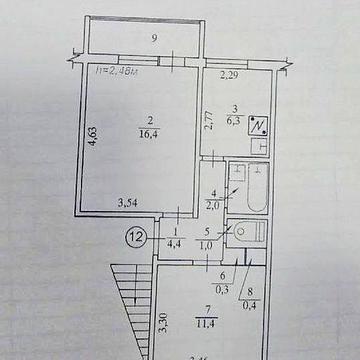 2-кімнатна квартира ЖК Будівельників 15/2