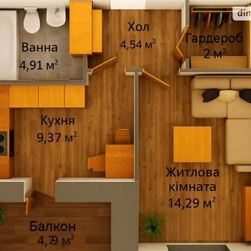 Продаж 1к Квартира Озерна вулиця ЖК Озерный-3