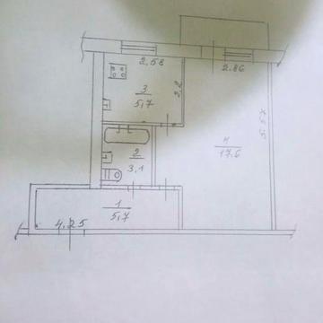 Продаж 1-кімн квартири на 44 кв