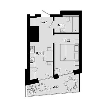 БЕЗ КОМІСІЇ ! Продаж 1-кімнатної квартири в ЖК Holosko Residents