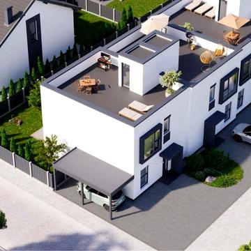 Таунхаус з терасою на даху , 257м2 . Крихівці .