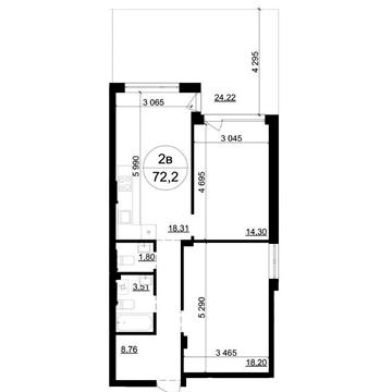 Продаж 2-к квартири + власне патіо, площа: 72.2 м², Брюховичі ЖК Грінвуд-4
