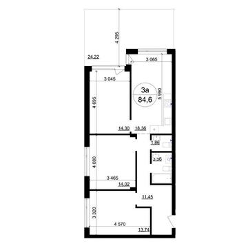 Продаж 3-к квартири + власне патіо, площа: 84,6 м², Брюховичі ЖК Грінвуд-4
