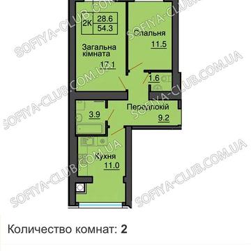 ЄОселя‼️двушка 54,3 м.кв  ДОКУМЕНТИ Жк Софія Клубний ЖК Софія Клубний від Мартинова