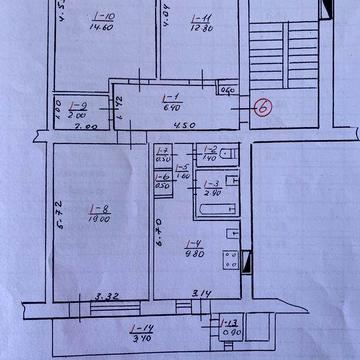 Продам 3-х кімнатну квартиру, площею 76 кв м, +гараж. ЖК Кооператив 1