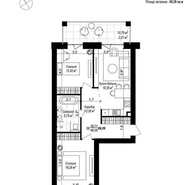 Продаж 2к квартири 69кв. Smart&Green ЖК Smart&amp;Green