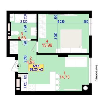 1 кім. кв. ЖК Central Park (3 поверх) ЖК Central Park