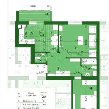 ВІД ВЛАСНИКА! Продам 2-кімнатну квартиру в новобудові м. Обухів ЖК Квартал Парковий