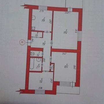 Продам 3-х кімнатну, квартиру в центрі Хорошева !