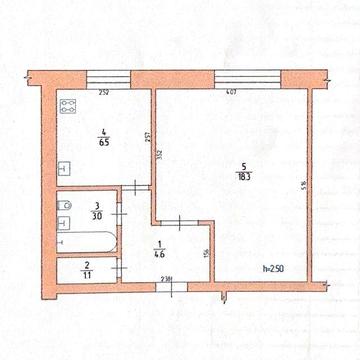 Шостка, 1 кімнатна квартира 33,5  м.кв. на 1 поверсі цегляного будинку