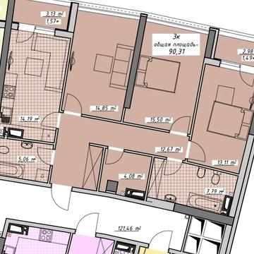 Продаж 3к Квартира Курортний провулок ЖК Атмосфера