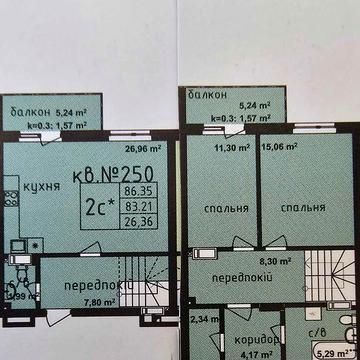 Дворівнева 2-х кімнатна квартира в ЖК "Кришталеві джерела" ЖК &quot;Кришталеві джерела&quot;