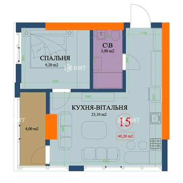 2к.40м2 Центр (м. Архитектора Бекетова, ЖК Куликовский)  127351