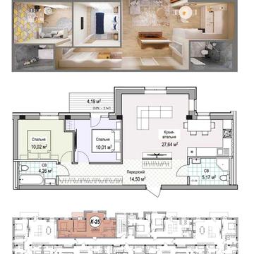 3-кімнатна квартира в клубному будинку Notting Hill | 75 м² ЖК Notting Hill