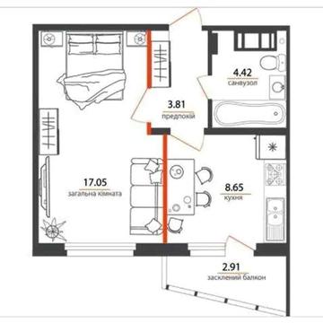 1-кімнатна квартира з лоджією в ЖК Welcome Home, Стеценка 75  39 000 $