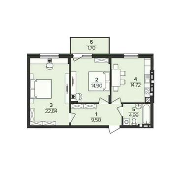 Продаж 2 кім. кв , 68,65 м2 , ЖК Південний DELUXE ,Скнилів_Без комісії ЖК Південний DELUXE