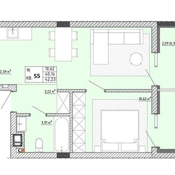 Продаж 1 кімнатної в новобудові ЖК Тихий Львів, Пустомити