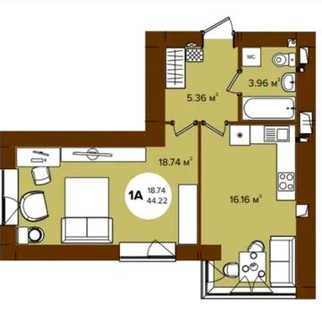 Однокімнатна квартира в центрі Ірпеня 45 кв.м. Велика кухня ЖК Фаворит PREMIUM