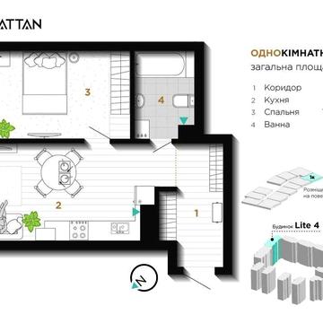 1-кімнатна квартира в ЖК Manhattan ЖК Manhattan