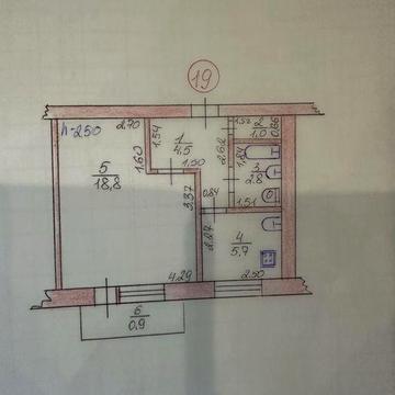 Продам 1-кімнатну квартиру 33,7 м²