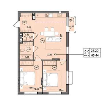 Срочно 2-х  комн. квартира на Сахарова в новом доме рассрочка 42 мес.