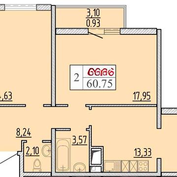 2х кімн. 60кв.- Жемчужина, Кадорр на Таїрова, РЕМОНТ 50%