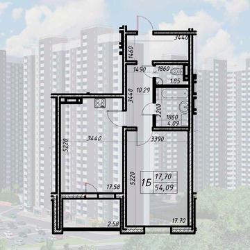 Продам 1 кімн квартиру 54.09м, Коноплянська, 22Б, Оболонський р-н