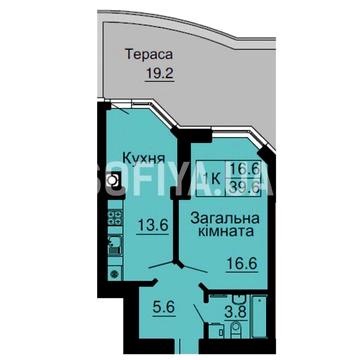 Терміново! З документами 1 кім. кв. з терасою ЖК Софія Нова ЖК Sofia Nova