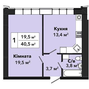 Продаж 1к Квартира Панаса Мирного вулиця ЖК Перлина Проскурова 3