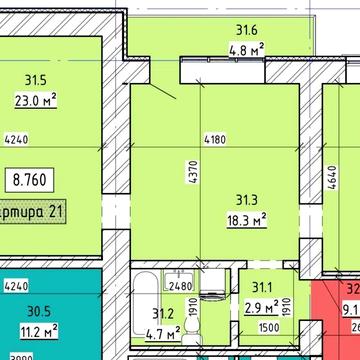 Продаж 2-кім. кв-ри під чистовий ремонт в новобудові в ЖК ТЕМП. Акція! ЖК ТЕМП