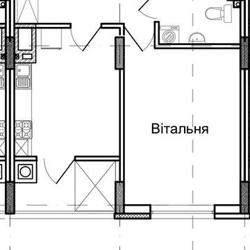 1-кімн. Новобудова - 46 м2 -  в Авторському будинку - район Парку ЖК Континенталь
