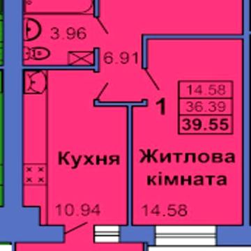 ТЕРМІНОВО Г.України 6А 4 поверх 40м2 вікна на ПАРК ЖК Г.України 6А