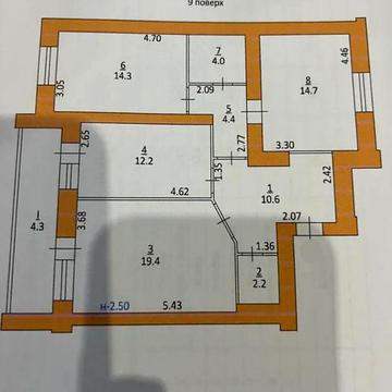 Продаж 3к квартири 86.1 кв. м на вул. Гайова