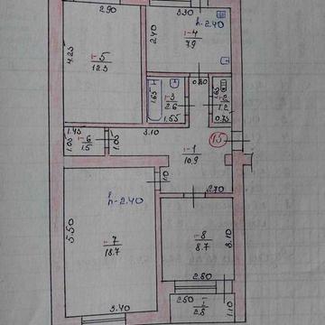 3-кiмнатна квартира в с. Василькiвка, Днiпропетровська обл, Синельникi