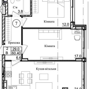 Продаю 2-кімнатну квартиру в ЖК Петрівське містечко ЖК Петрівське містечко