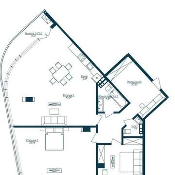 3к ЖК Кандинский Французкий бульвар Трехкомнатная Торг