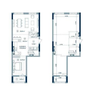 ВІД ЗАБУДОВНИКА дворівнева 4к квартира 170.04м2 ЖК "Rusaniv Residence" ЖК Rusaniv Residence