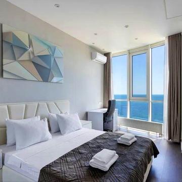 Супер квартира ПАНОРАМА МОРЯ! Балкон жк Корфу 10 фонтана парк