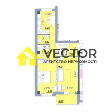 Двокімнатна квартира в новобудові 60м². Сама вигідна пропозиція! ЖК Пелюстковий