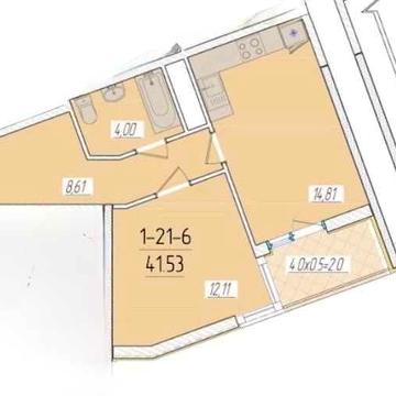 1 комн кв в 66 Жемчужине 41,5м2-45000у.е ЖК 66 Жемчужина